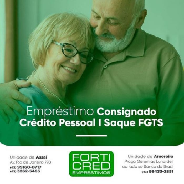 EMPRÉSTIMO É COM A FORTICRED - HÁ MUITOS ANOS DE CREDIBILIDADE
