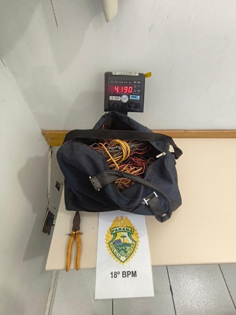 HOMEM É PRESO APÓS FURTAR FIOS ELÉTRICOS EM CORNÉLIO PROCÓPIO
